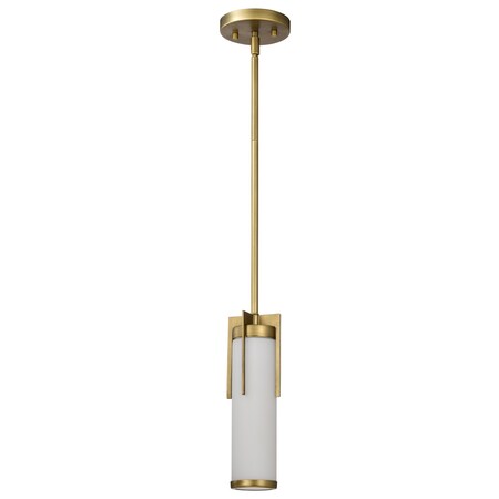 Nuvo Roselle - Mini Pendant - Natural Brass with White Glass 60/8043